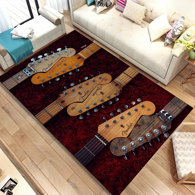 Musical Instrument Sign - سجادة ثلاثية الأبعاد على شكل جيتار