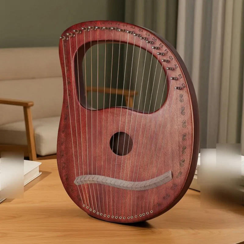 Musical Instrument Lyre - آلة هارب صندوقية بـ 19 وترًا،