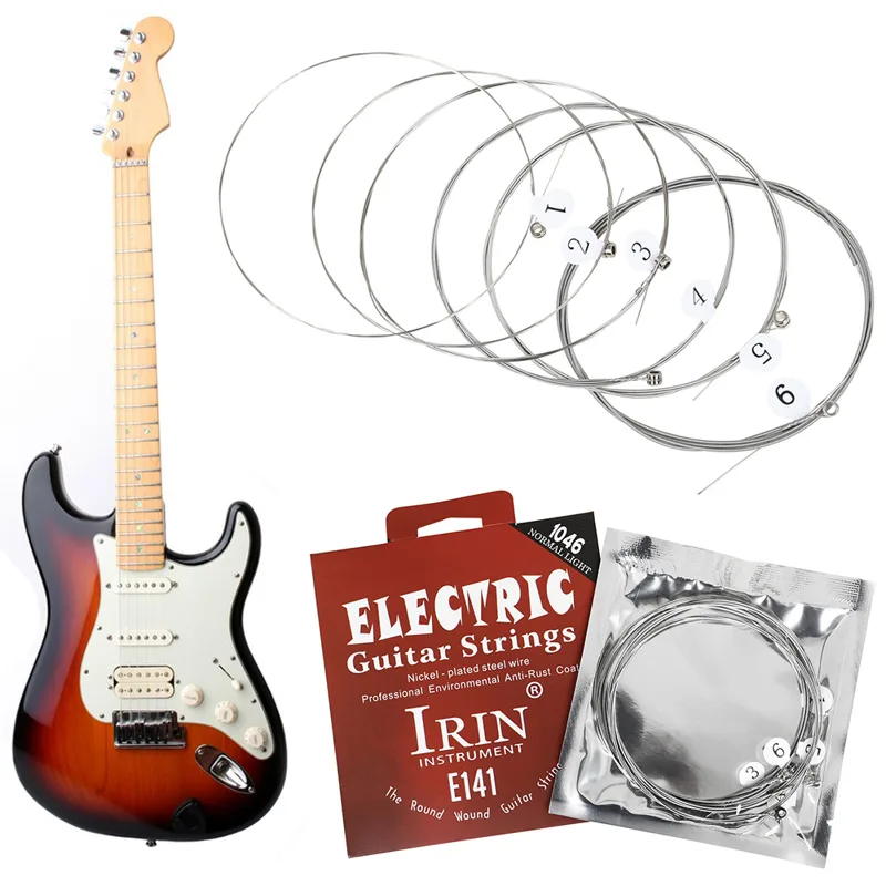 Musical Instrument Strings - مجموعة أوتار جيتار كهربائي معدنية من
