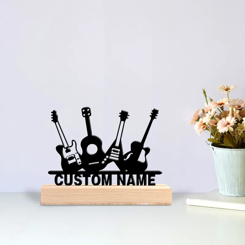 Musical Instrument With Name - قطعة واحدة، تمثال حديدي إبداعي على