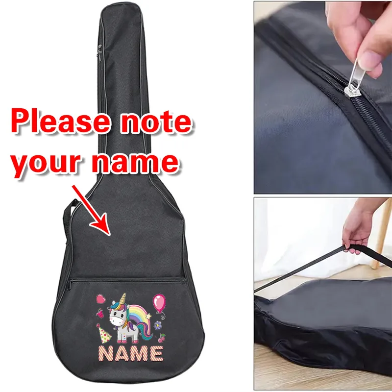 Musical Instrument With Name - تخصيص اسم حقيبة الغيتار 36-41 بوصة