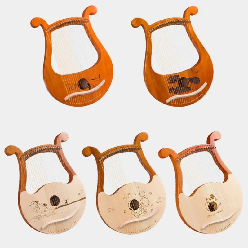 Musical Instrument Lyre - عالية الجودة 19 سلسلة قيثارة الماهوجني
