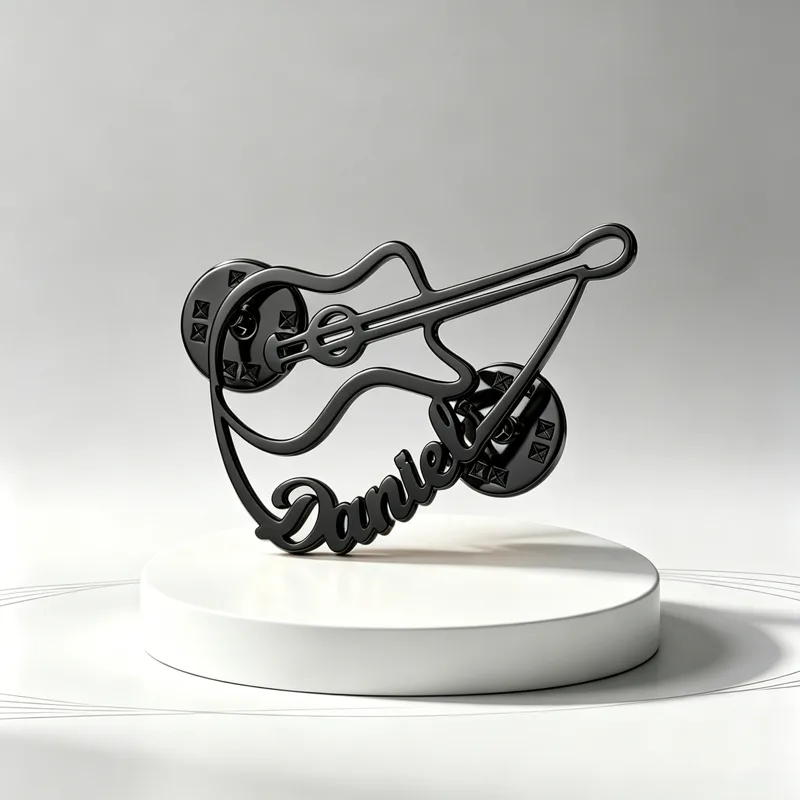 دبوس زينة على شكل كمان مخصص من - مراجعة Musical Instrument With Name وسعره