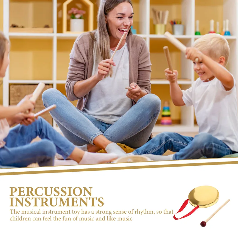 طقم غونغ يدوي صغير، آلة إيقاع  - مراجعة Musical Instrument Gong وسعره
