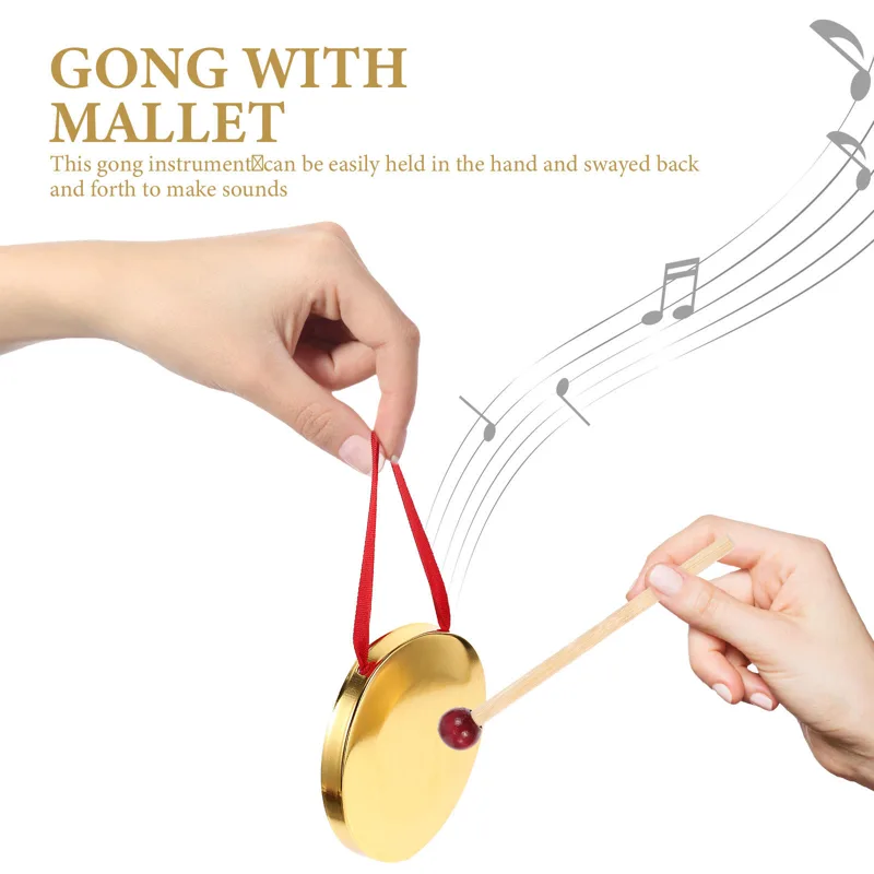 طقم غونغ يدوي صغير، آلة إيقاع  - مراجعة Musical Instrument Gong وسعره