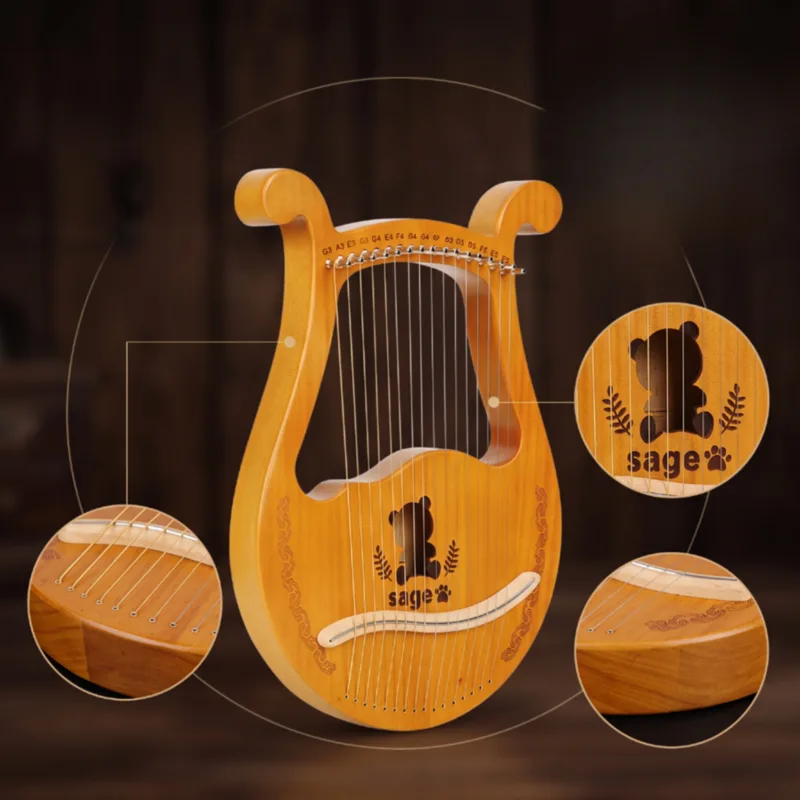 آلة موسيقية لير هارب بـ 16 وتر - مراجعة Musical Instrument Lyre وسعره