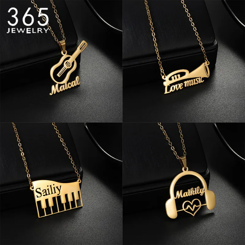 قلادة جديدة مخصصة على شكل آلة  - مراجعة Musical Instrument With Name وسعره