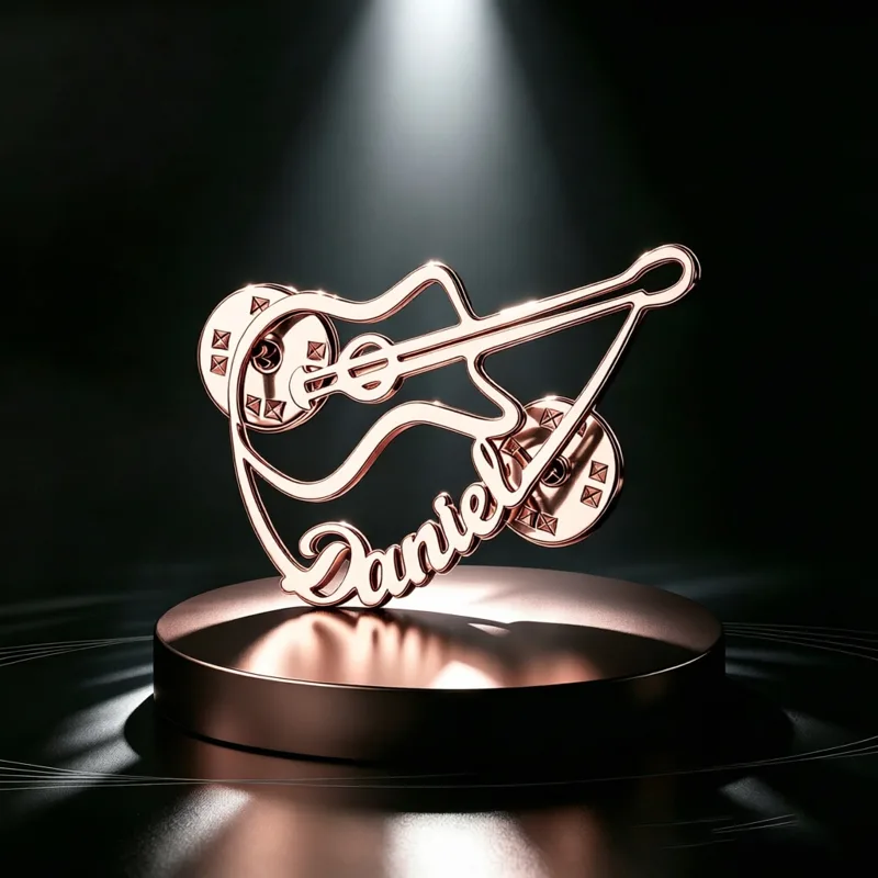 دبوس زينة على شكل كمان مخصص مع - مراجعة Musical Instrument With Name وسعره