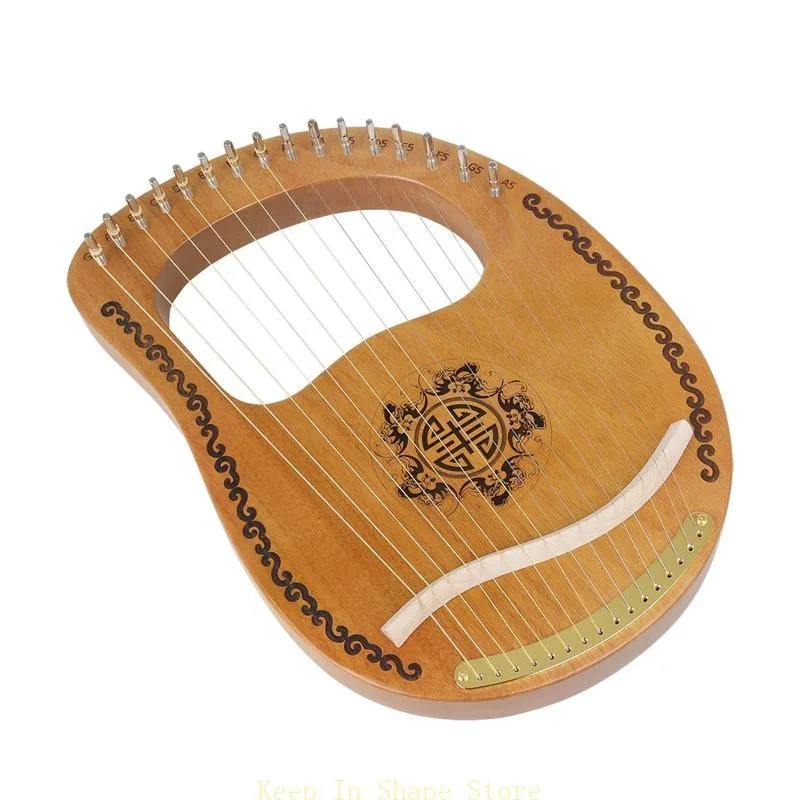 u1jc 16 String Lyre Harp ، Lyr - مراجعة Musical Instrument Lyre وسعره