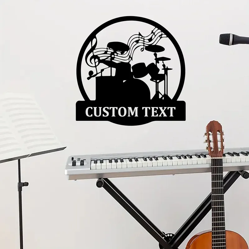 1 قطعة ورق جدران فينيل ذاتي ال - مراجعة Musical Instrument With Name وسعره