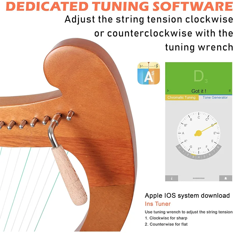 15 19 سلسلة صغيرة القيثارة قيث - مراجعة Musical Instrument Lyre وسعره