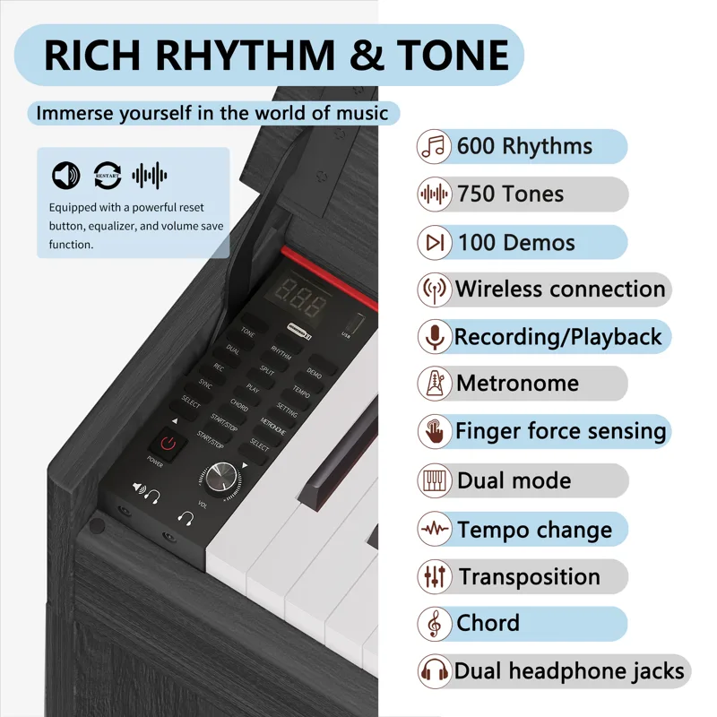 آلة موسيقية بيانو رقمي احترافي - مراجعة Musical Instrument Keyboard Price وسعره