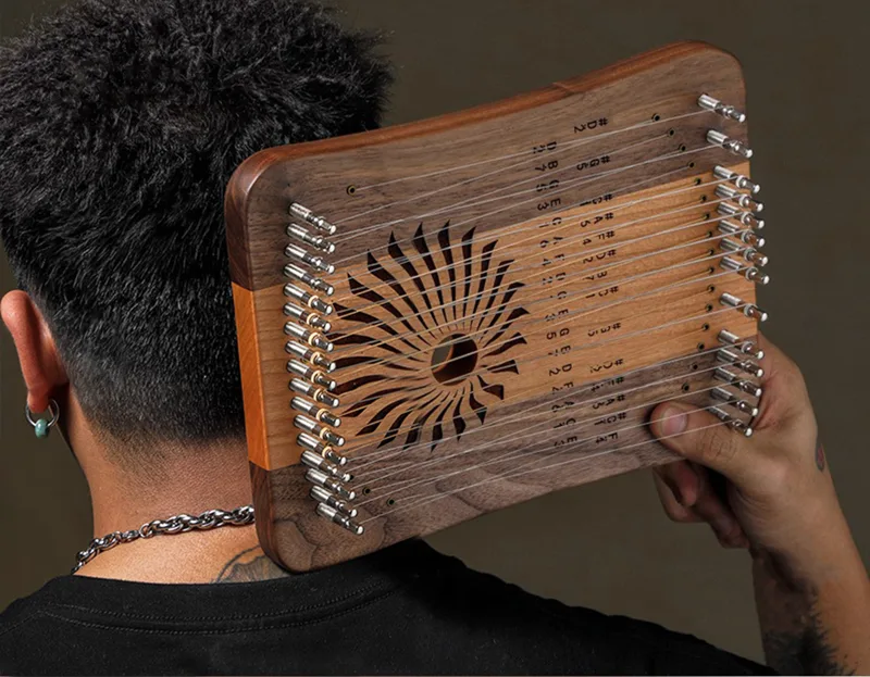 آلة كاليمبا خشبية إبداعية بـ 3 - مراجعة Musical Instrument Lyre وسعره