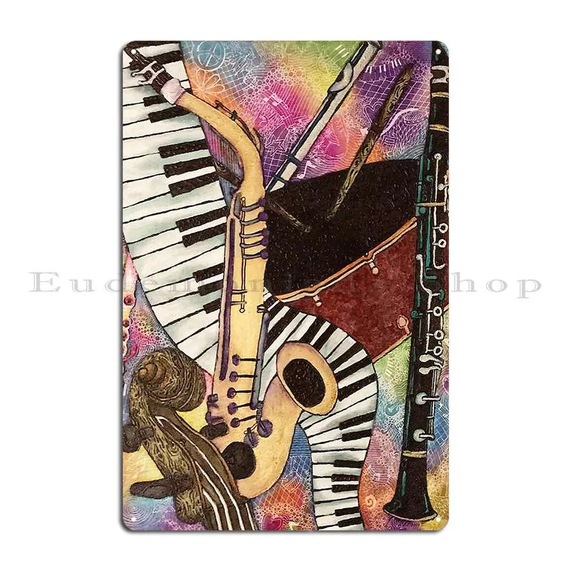 الآلات الموسيقية لوحة معدنية م - مراجعة Musical Instrument Sign وسعره